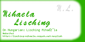 mihaela lisching business card